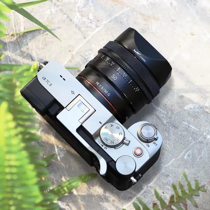 Haoge – pare-soleil carré en métal à baïonnette, pour Sony FE 40mm 50mm F2.5 G (FE 2.5/40 50 G), ave