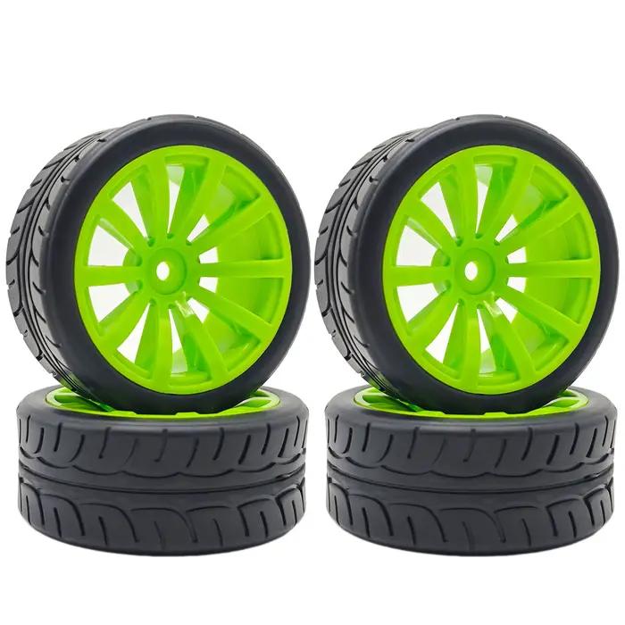 Pneus et roues de rallye RC 1/10, pneus hexagonaux de 12 mm pour voitures de tourisme et de drift su