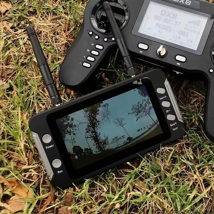 Moniteur FPV 5.8G avec DVR 40CH 4.3 pouces, écran LCD 16:9 NTSC/PAL, recherche automatique vidéo sta
