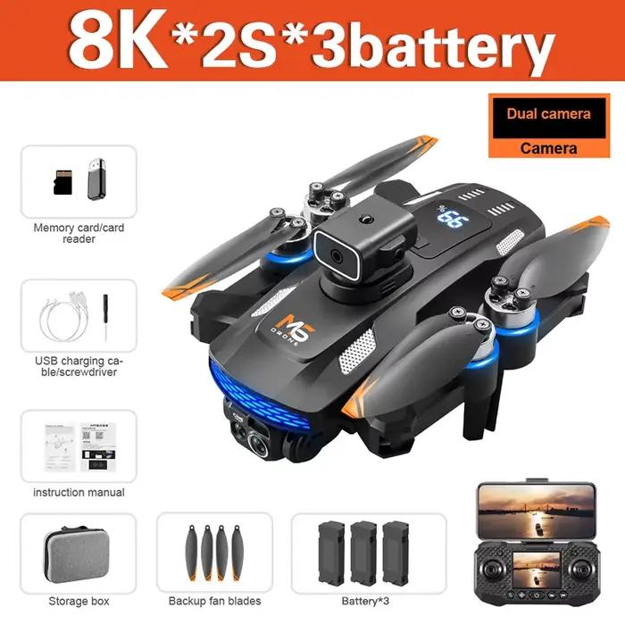 Drone Lenovo M6 8K Pro avec WIFI 5G FPV, caméra HD 4K pour prises de vue aériennes professionnelles,