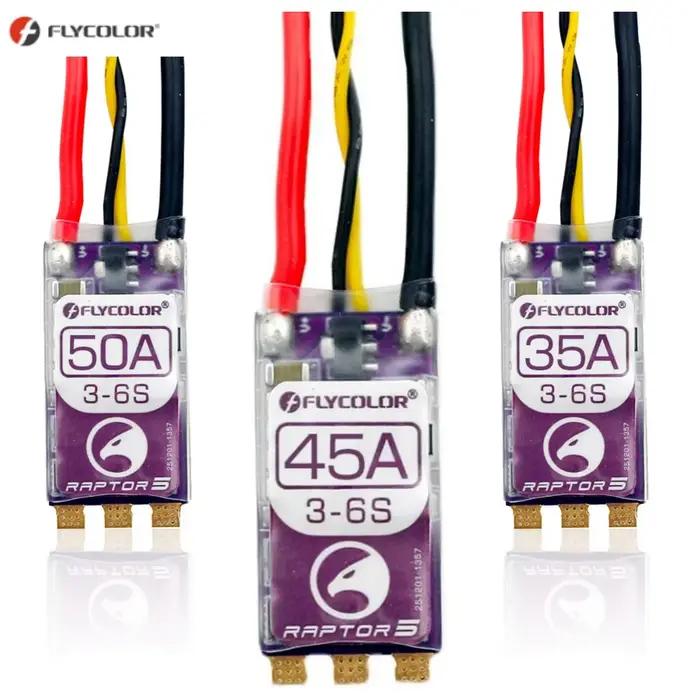 FLYCOLOR RAPTOR5 35A 45A 50A BLHeli-32 ESC 3-6S contrôleur de vitesse sans brosse Dshot Proshot pour