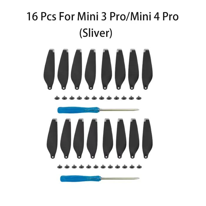 Lame d'hélice pour Drone DJI MINI 3/4 PRO, 16 pièces, pièces de rechange d'aile légère pour accessoi