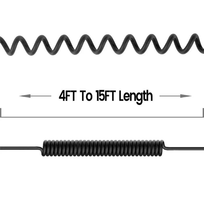 Mini XLR 3 broches 6.35mm, rallonge de câble à ressort de remplacement pour AKG K141 K171 K175 K181