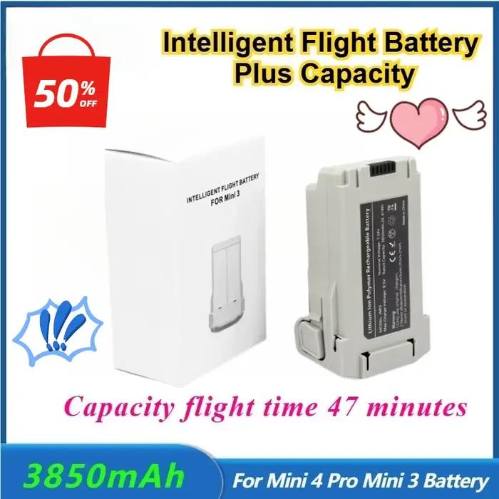 Batterie de vol intelligente neuve de 3850 mAh pour DJI Mini 4 Pro/Mini 3, capacité de la batterie,