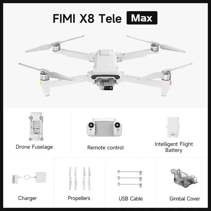 FIMI X8 Pro 2025 Drone avec caméra 1/1,3 pouce 48MP CMOS, 4K 60fps, professionnel, portée de transmi