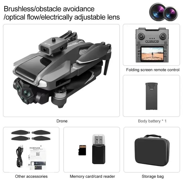 Nouveau Drone M66 2026 Pliable HD avec Télécommande, Caméra et Écran, Quadcopter FPV 5G avec Moteur
