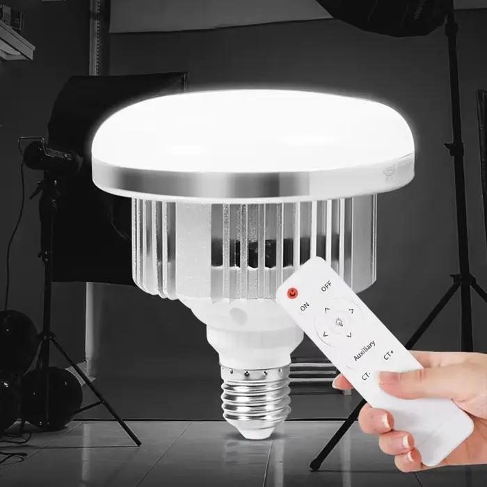 Inda-Éclairage de photographie LED, ampoule avec support à bras long, télécommande pour diffusion en