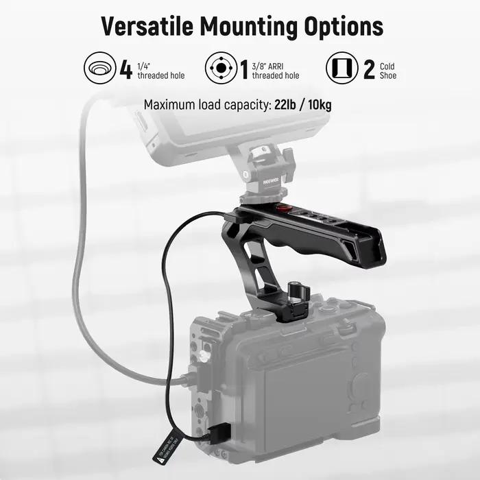 NEEpacks TRANTop Poignée avec Bouton d'Enregistrement avec QR TRANClamp pour Sony A7 ZV1 Panasonic S