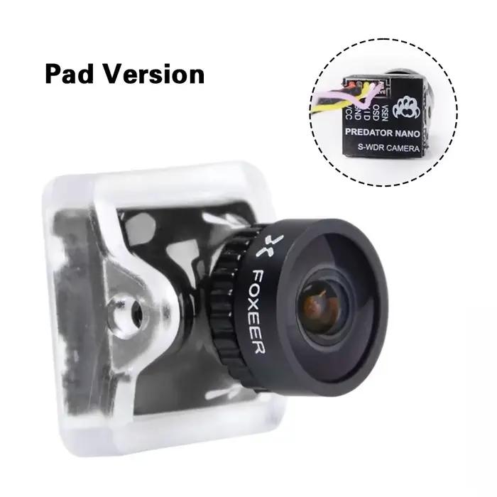 Caméra FOXEER Predator V5 Nano, capteur CMOS 1/3'', 1000TVL, 4:3/16:9 PAL/NTSC OSD, latence 4ms, Sup
