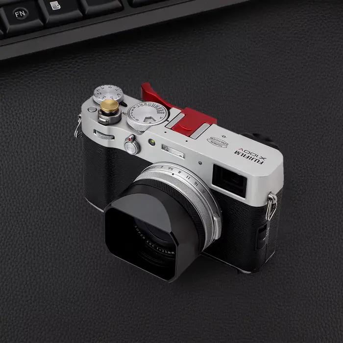 Haoge LH-X54B pare-soleil carré en métal avec anneau d'adaptation de 49mm pour appareil photo Fujifi