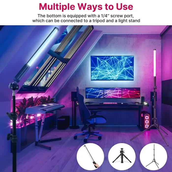 Ulanzi VL119 RGB Tube lumineux LED portable lumière vidéo baguette bâton coloré lumière CRI 95 + 250