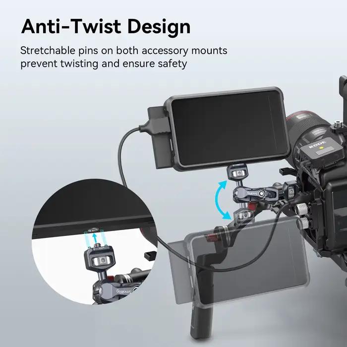 SmallRig-Bras Magique ArtiBMO Flexible avec Vis de 1/4 Pouces, Support de Moniteur de Terrain avec R