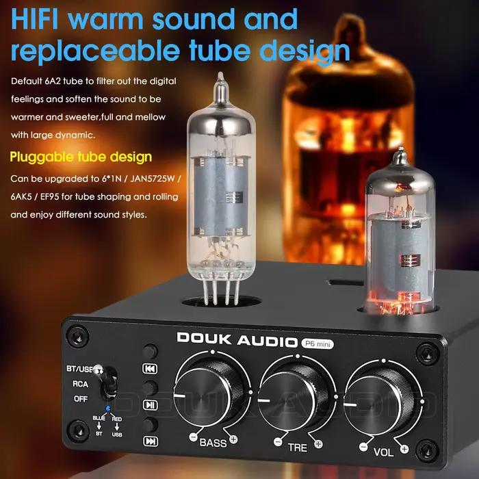 Douk Audio-Préampli à Tube à Valve HiFi Bluetooth 5.0, Récepteur Stéréo, Lecteur USB, Préamplificate
