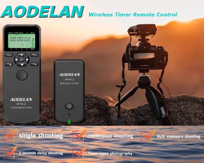 AODELAN minuterie à distance sans fil et déclencheur d'obturation d'appareil photo LCD pour certaine
