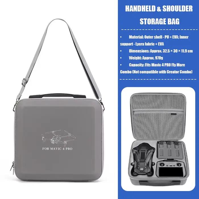 VOLODYMYR PU sac à main pour DJI Mavic 4 Pro Drone mallette de transport sac à bandoulière sac à ban