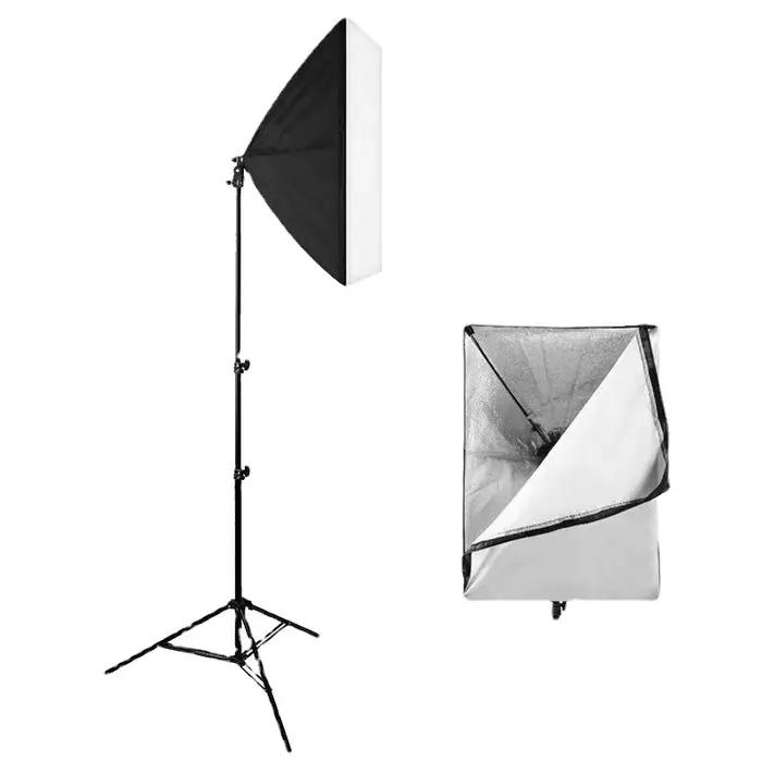 Boîte à lumière pour photographie professionnelle, éclairage 50x70cm, trépied, ampoule photographiqu