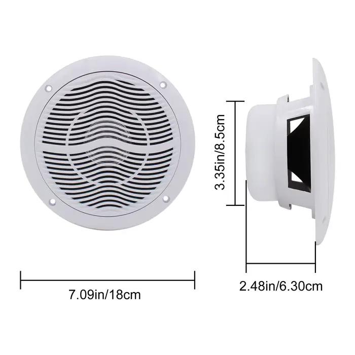 Herdio 2 pièces haut-parleurs marins 2 voies 6.5 ''120W haut-parleurs de bateau stéréo extérieurs ét