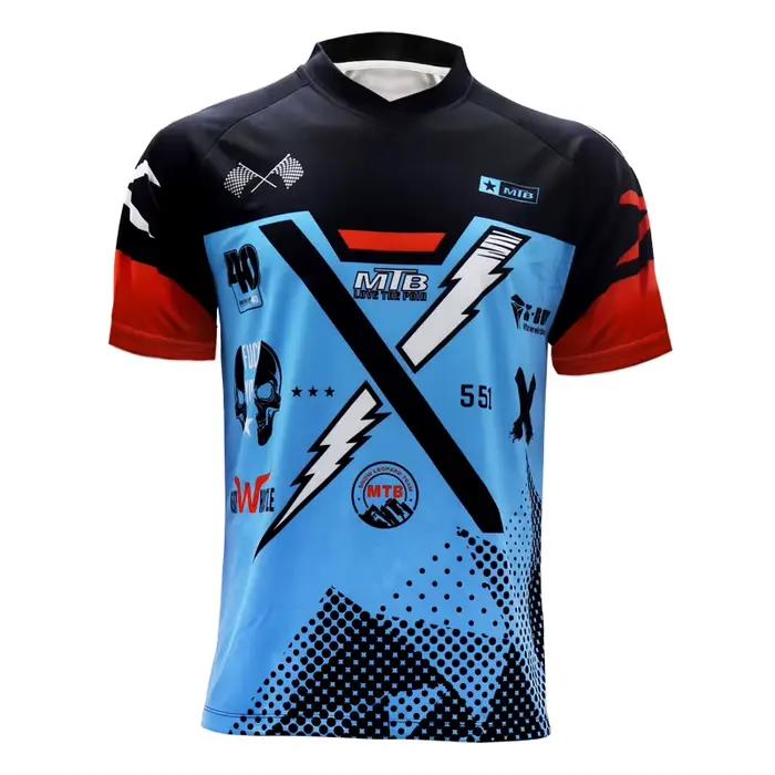 Maillot de course de motocross pour hommes, maillot de cyclisme, vtt, chemise de descente