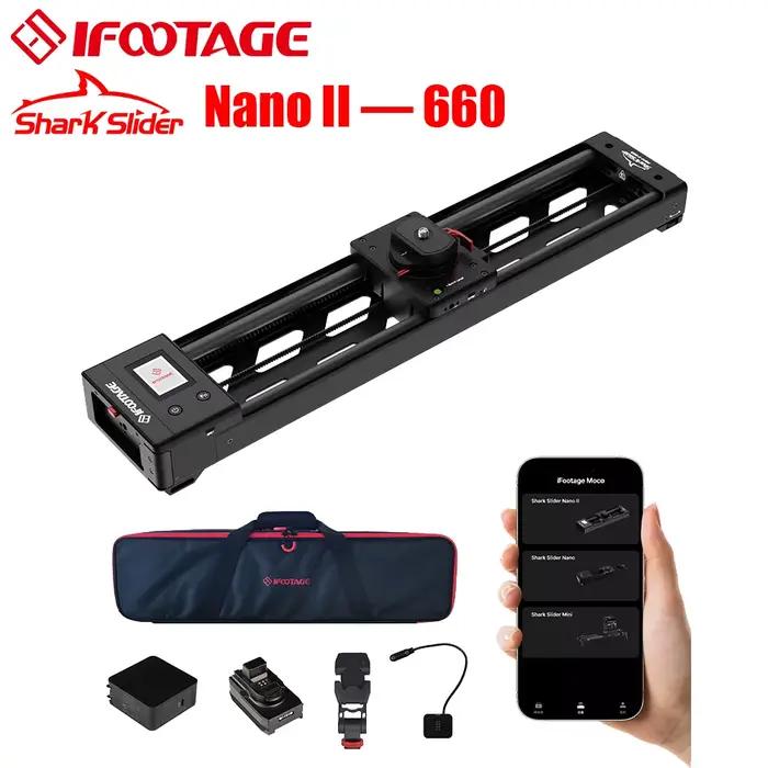 IFOOTAGE Shark Slider Nano II 660, curseur de caméra motorisé 26" charge utile 15,4 lb, version long