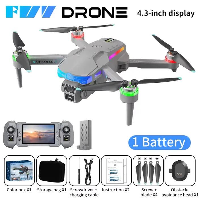 Drone de contrôle d'écran F177, caméra professionnelle 8K, photographie aérienne HD, double caméra o