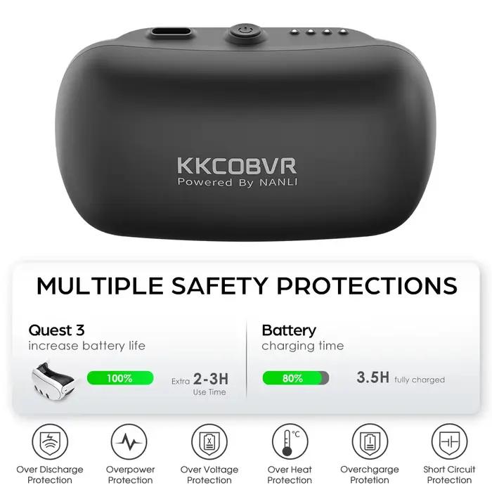 KKCOBVR P2 édition de mise à niveau de puissance de batterie noire, peut être utilisée pour KKCOBVR