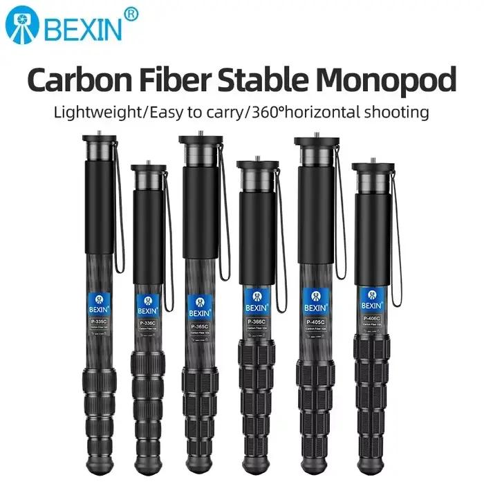 BEXIN nouveau monopode en Fiber de carbone voyage tir téléphone Portable support Selfie en direct mo