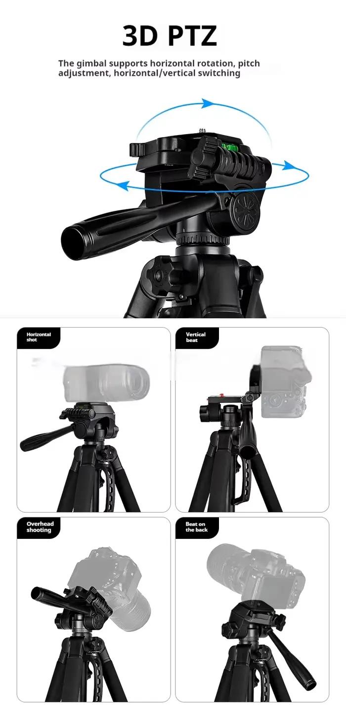 Trépied professionnel pour téléphone portable, 180cm, pour appareil photo, photographie avec lumière