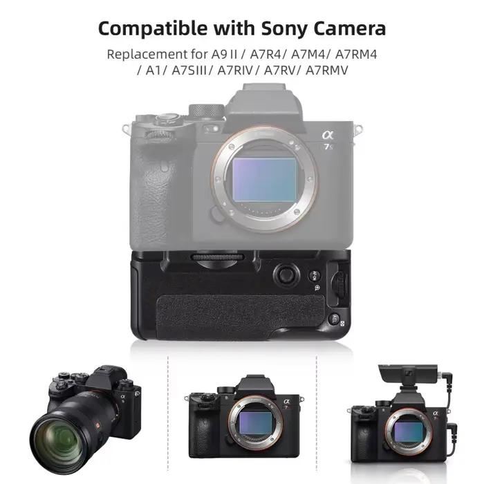 Support de poignée de batterie vertical VG-C4EM avec fentes de batterie pour touristes, Sony A9 II,