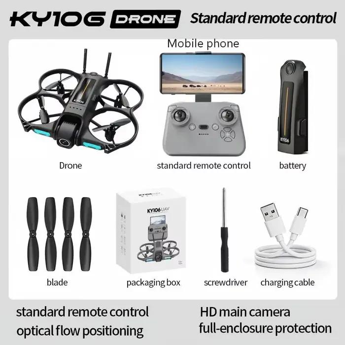 Nouveau Drone KY106 2026 avec Caméra Aérienne HD 8K, Évitement Intelligent des Obstacles, Télécomman