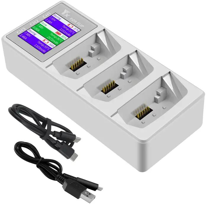 Chargeur de batterie 3 en 1 pour Drone DJI Flip, Hub de charge parallèle, carte de chargement avec p