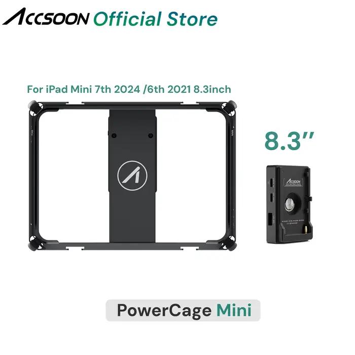 Accsoon PowerCage Mini pour Ipad Mini 6/7 A17pro Cage avec charge de batterie NP-F CEPC-05 1/4 "Goua