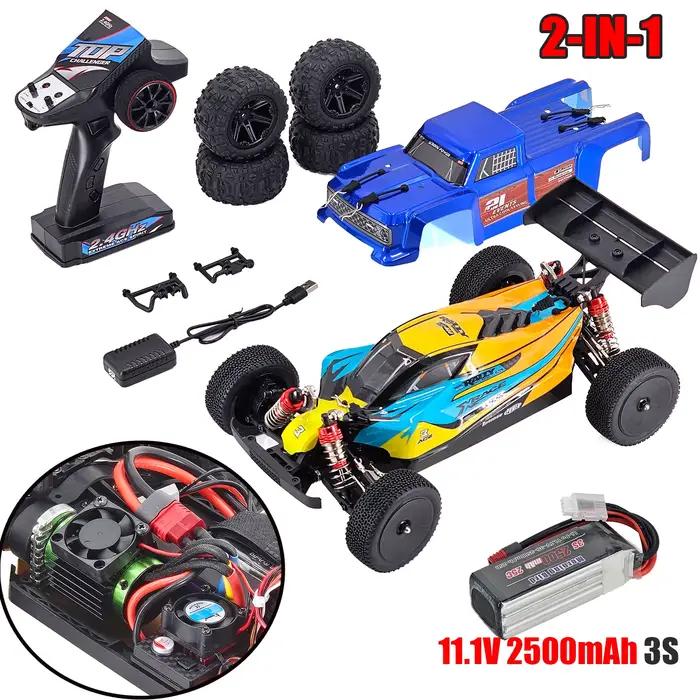 JMRC 1:12 télécommande 2.4G 90KMH Buggy et camion haute vitesse 2 en 1 avec châssis en métal, voitur