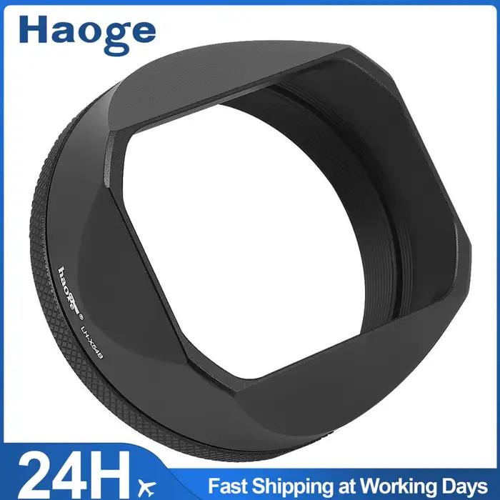 Haoge LH-X54B pare-soleil carré en métal avec anneau d'adaptation de 49mm pour appareil photo Fujifi