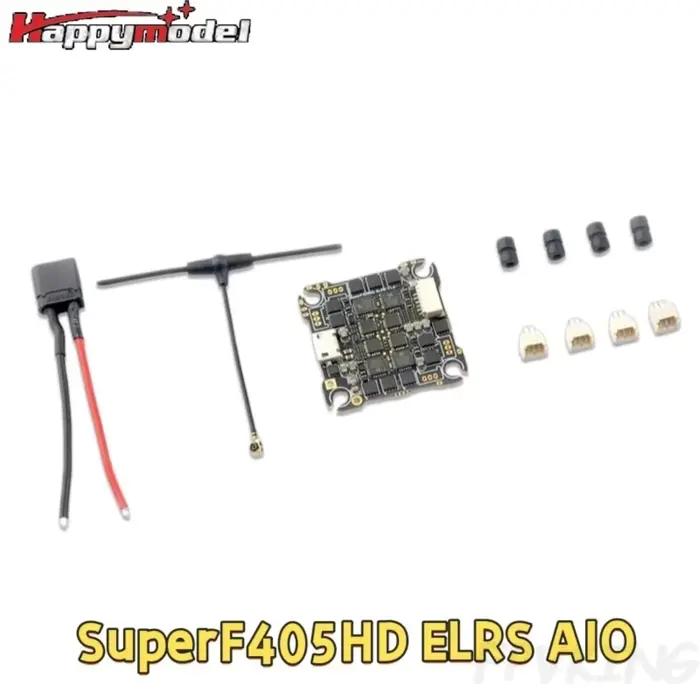 Contrôleur de vol HappyModel SuperF405HD ELRS AIO 3-en-1 avec ESC 20A intégré, récepteur ELRS 2.4G,