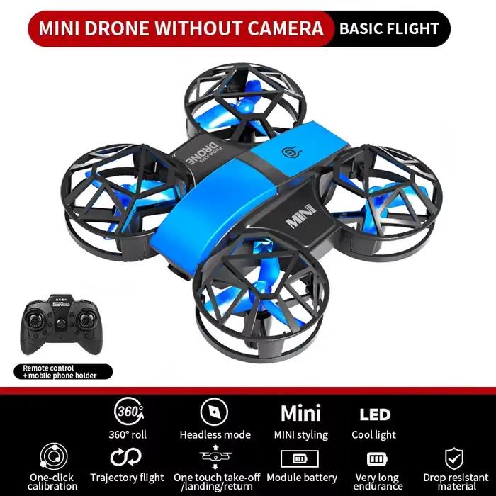 Mini drone RC portable avec maintien d'altitude par pression d'air, protection complète, avion à 4 a