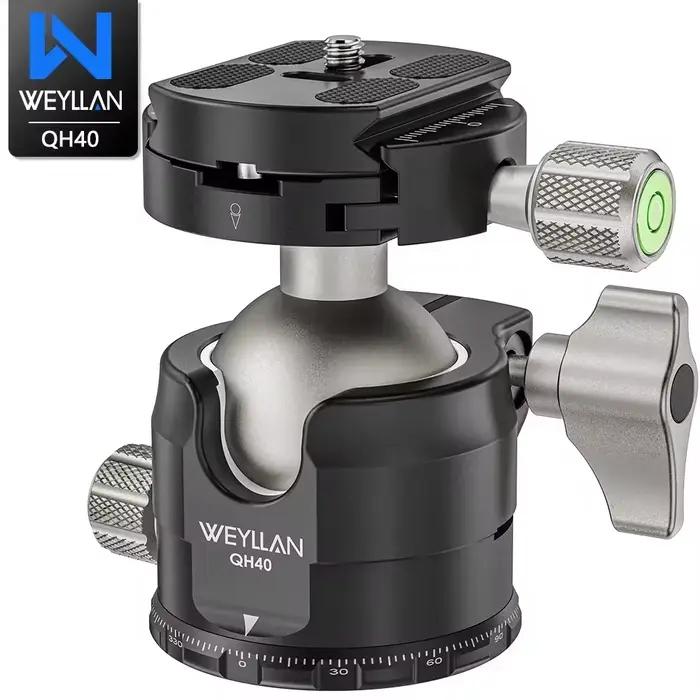 WEYLLAN-Rotule de trépied central à faible gravité, tout en métal, CNC rapDuty, tête de trépied pour