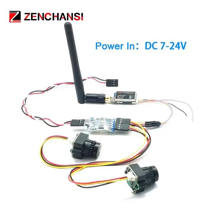 Moniteur HD IPS 7 pouces 5.8G 40CH 1024*600 avec caméra vidéo double 3 canaux FPV et émetteur vidéo