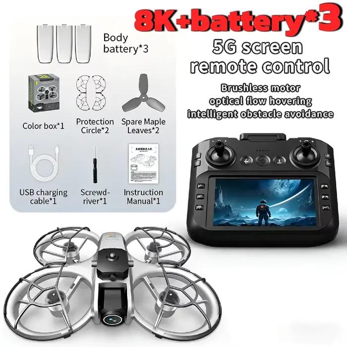 Drone Z4 avec écran de 4.3 pouces, double caméra 4K, UAV sans balais, pour éviter les obstacles, pos