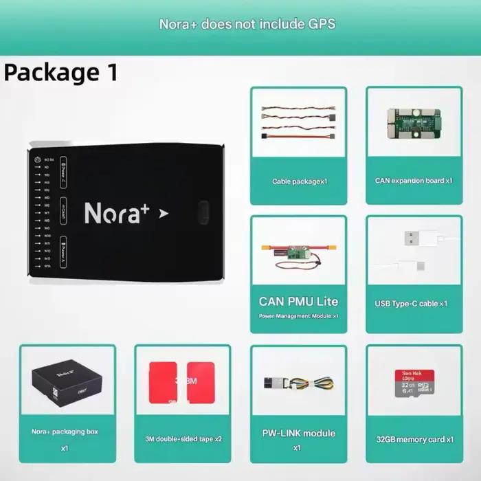 Contrôleur intelligent CUAV Nora+ pour drone, modèle de contrôle de vol open source, aéronef multiro