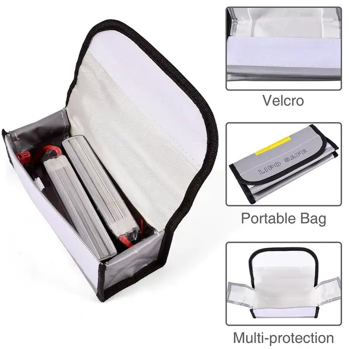 Lipo garde sac de sécurité ignifuge antidéflagrant Portable Lipo sac de sécurité 215*115*155mm pour