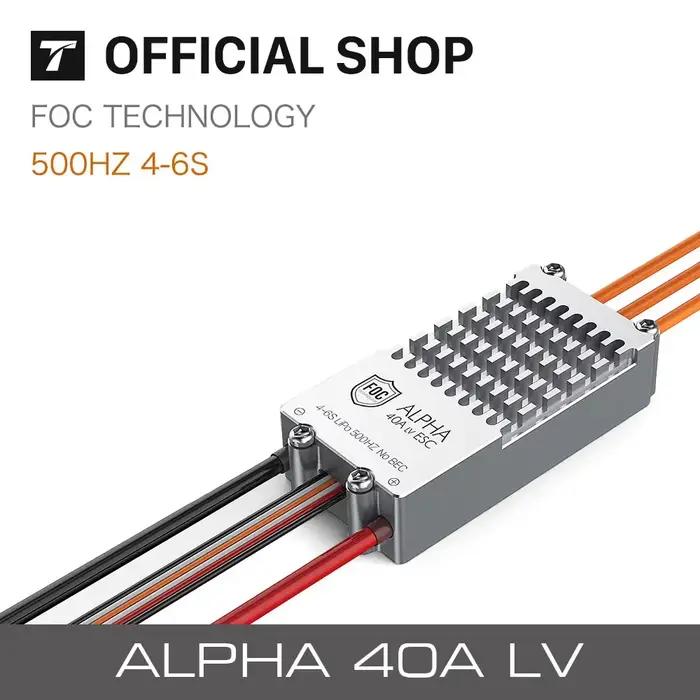 Contrôleur de vitesse électronique pour moteur sans balais, T-motor ALPHA, 40A, basse tension, FOC E