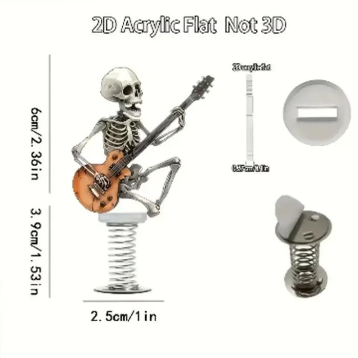 Ornements de voiture de guitare de crâne de Style Rock, balançoire de printemps, décoration créative