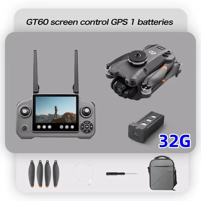 Drone GPS avec caméra professionnelle 8K, nacelle stabilisée, évitement d'obstacles, écran tactile,