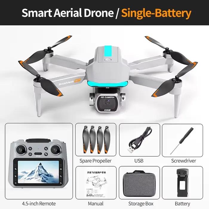 Drone RC M7 avec caméra HD 6K, moteur brushless, évitement d'obstacles laser, quadricoptère pliable,