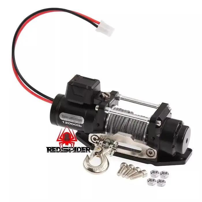 Treuil métallique sur chenilles Scx10 1/10 RC pour TRX4 D90 D110 TRX6 | Treuil électrique robuste