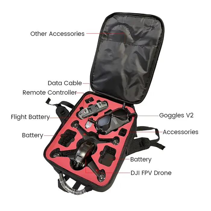 DJI FPV – sac à dos de transport étanche et Portable, sacoche de grande capacité pour Drone Combo, o