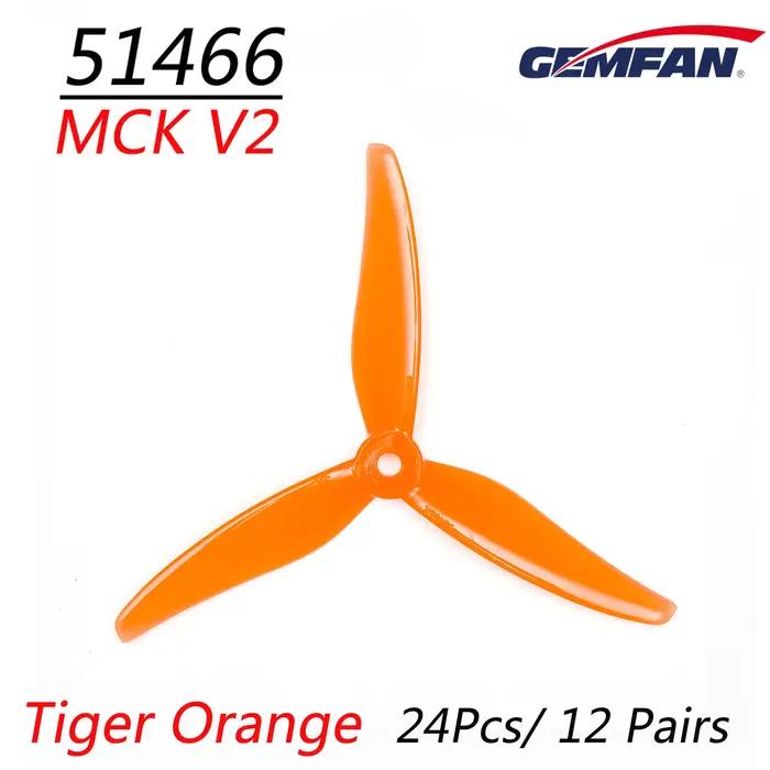 24 pièces/12 paires Gemfan 51466 V2 5 pouces 3 pales/tri-lames accessoires d'hélice CW CCW moteur sa