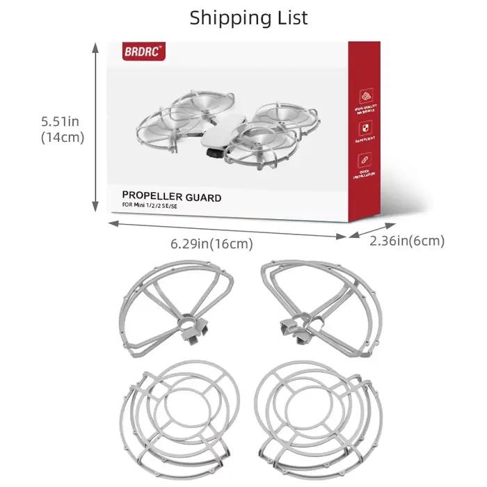 BRDRC-Garde d'hélice pour DJI Mini 4K, Mavic Mini 1, 2, SE, accessoires de protection, couvercle de