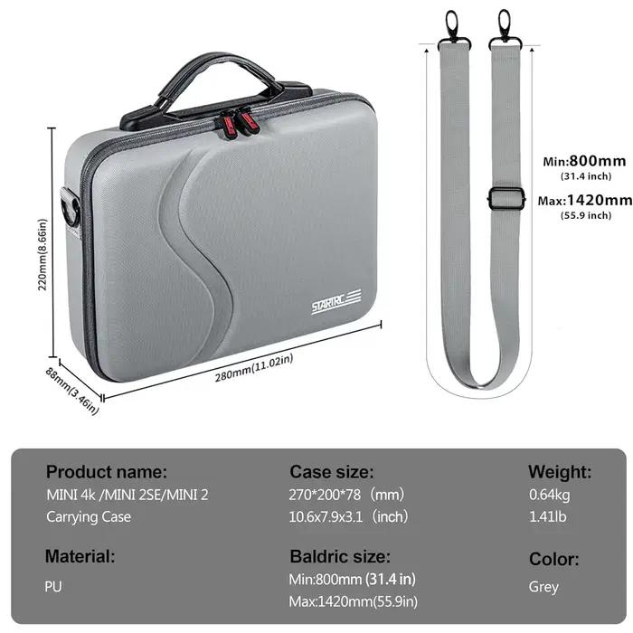 Mini 2 sac à bandoulière PU mallette de rangement Portable mallette de voyage sac à main pour DJI Mi