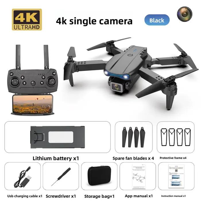 Drone jouet E99 PRO + Double caméra SD + 1 télécommande + 4 hélices + 2 manuels + Mode sans tête + D